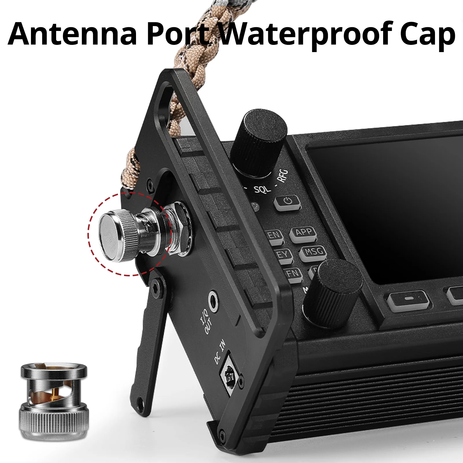 Radioddity X6100-H1 Protection Bracket | Screen Protector | Braiding Rope Handle | for Xiegu X6100 - Image 4