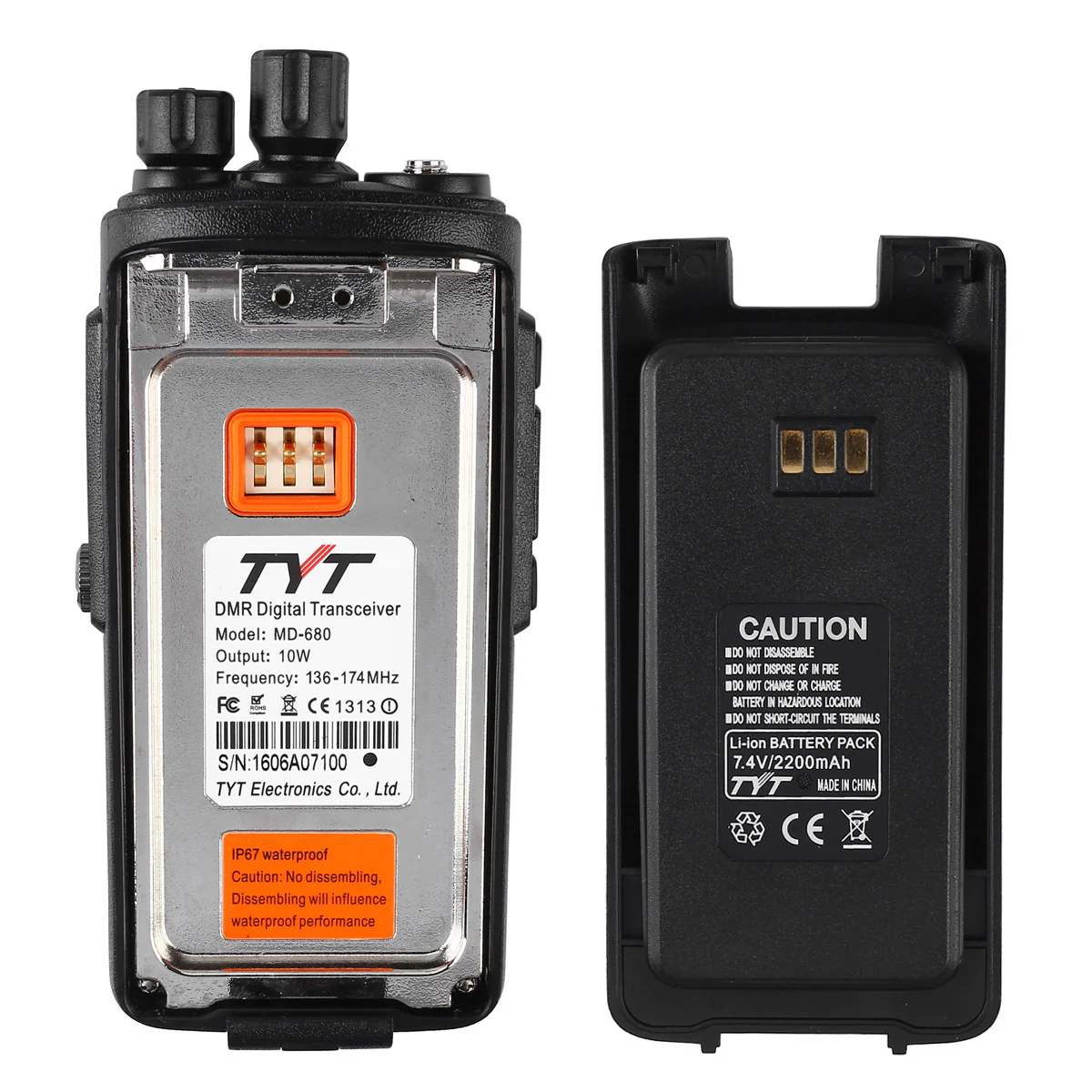 TYT MD-680 VHF Waterproof Digital Two Way DMR Radio [DISCONTINUED] - Image 5