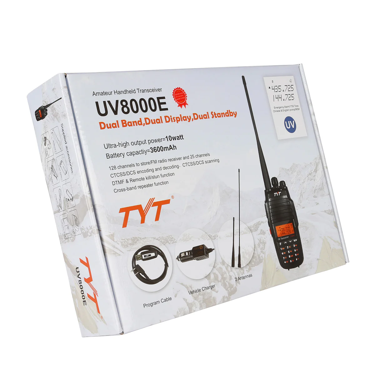 TYT UV8000E | Dual Band | 10W | 3600mAh | Cross Band Repeater | Cable - Image 14