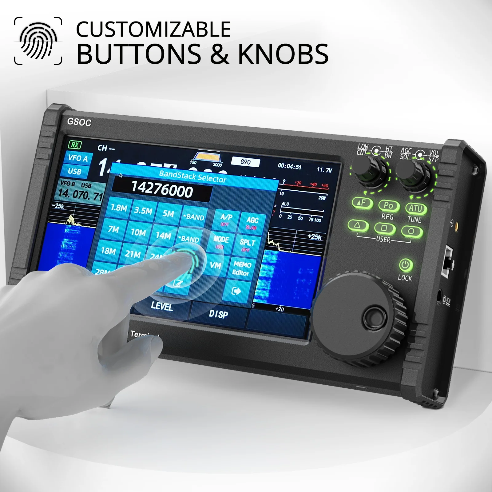Xiegu GSOC Remote Controller | Touch Screen | Spectrum & Waterfall Display - Image 7